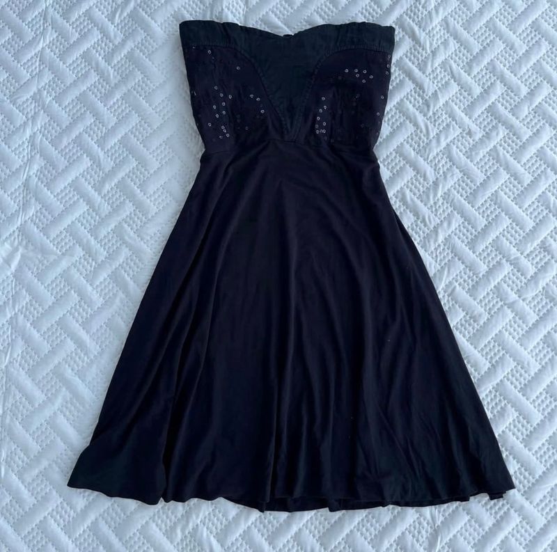 Y2k Halter Vintage Black Dress
