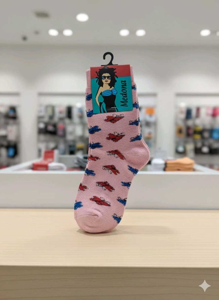 Cute Pink Patterned Socks