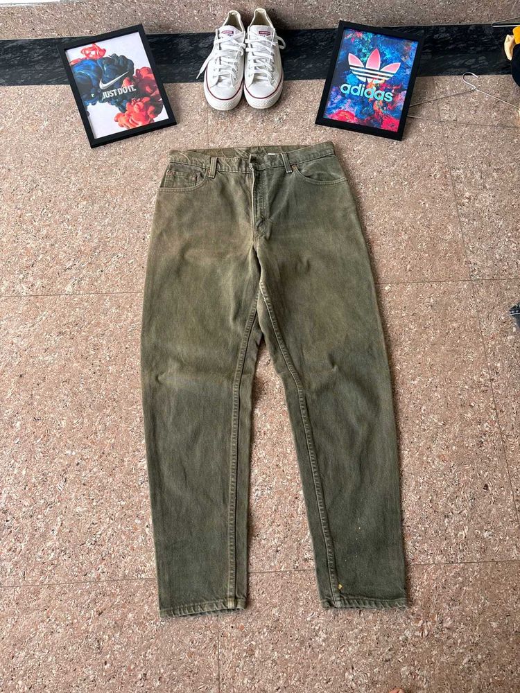 Vintage Olive Green Pants 550 Series Levi&#39;s