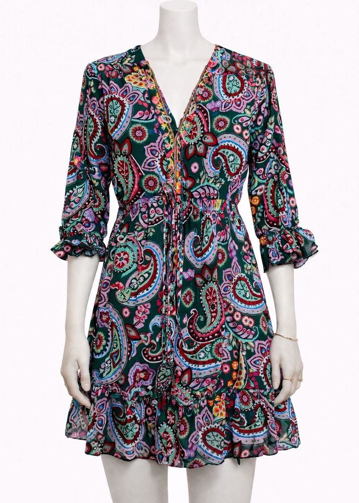 Boho Paisley Print Dress