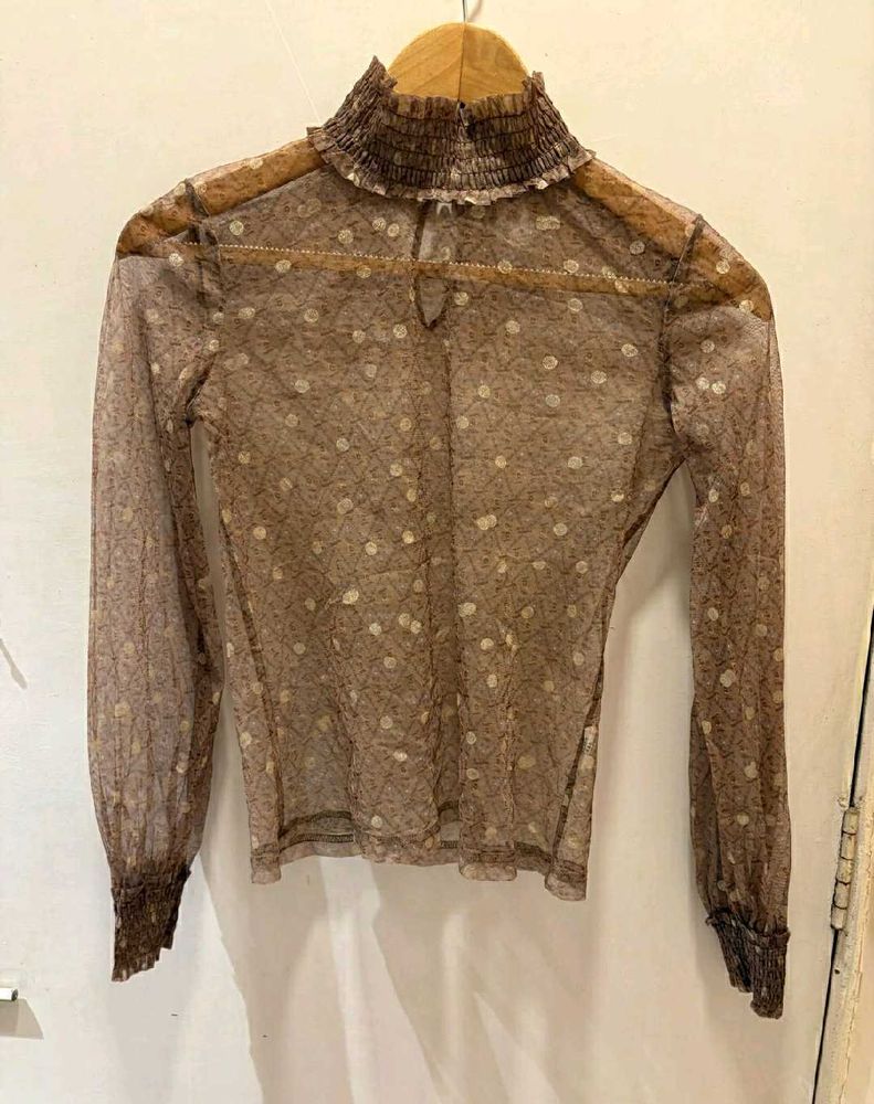 Beautiful  Polka Dot sheer Top