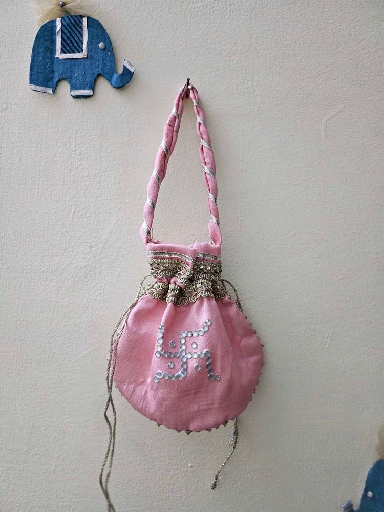 Pink Potli Pouch