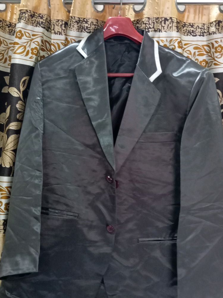 Men&#39;s Grey Shiny Blazer