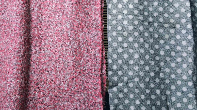 Fabric Bundle: Pink Tweed &amp; Polka Dot