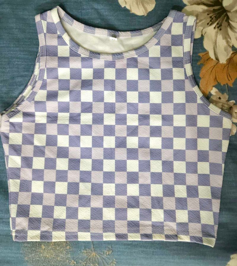 Checkered Tank Top! 🫐💜