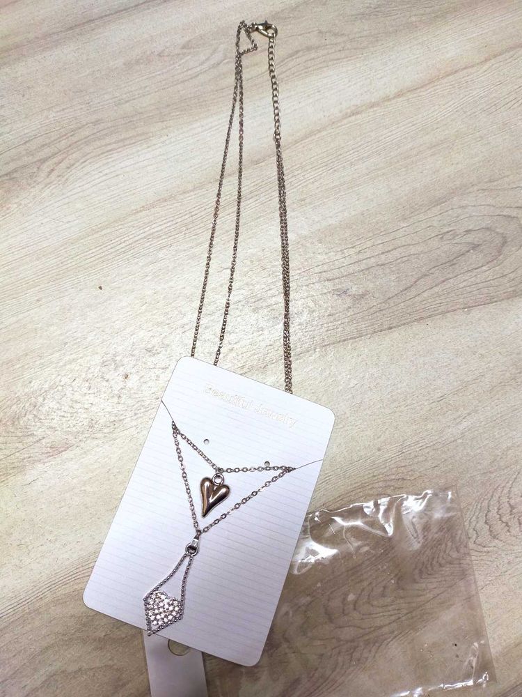 Layered Heart Pendant Necklace