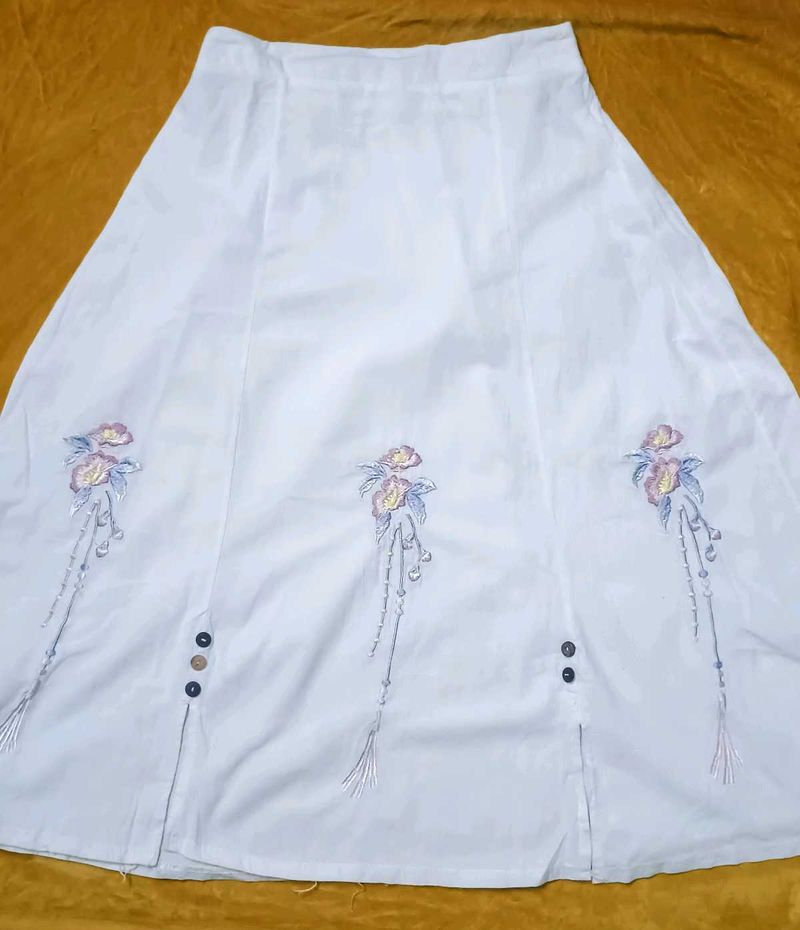 Fairycore Embroided Skirt