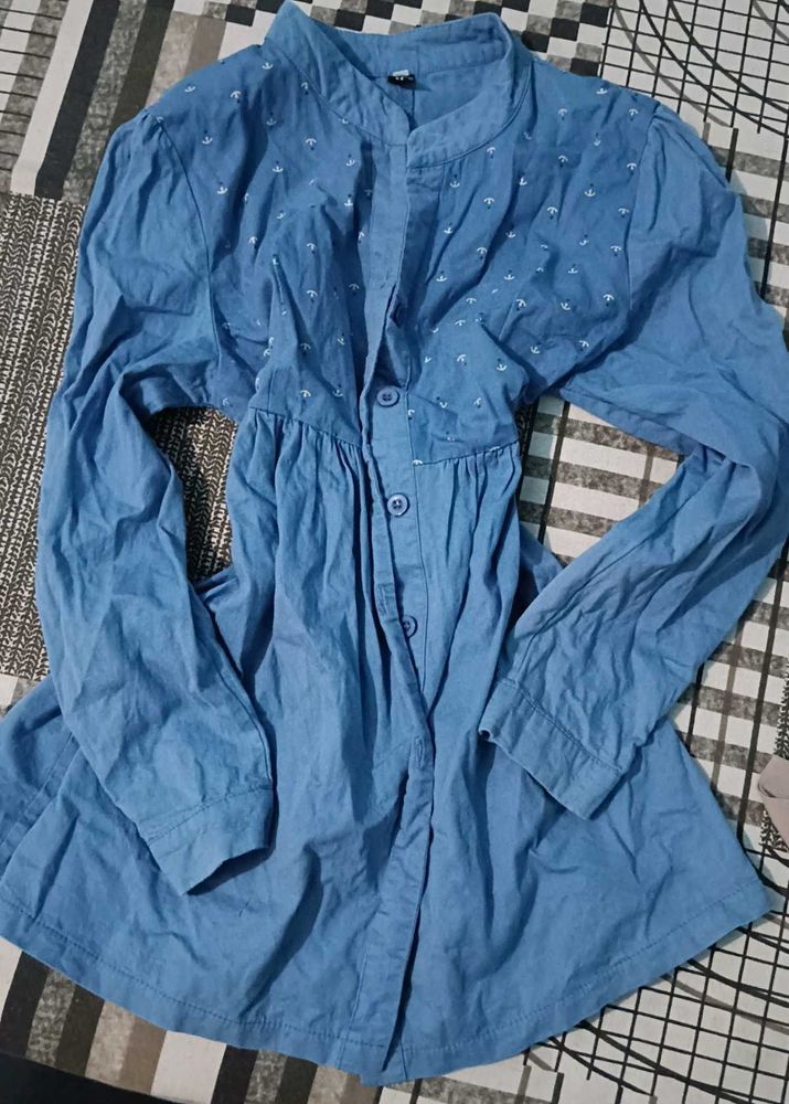Blue Long Top