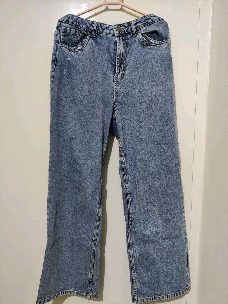 Wide Leg Denim Jeans