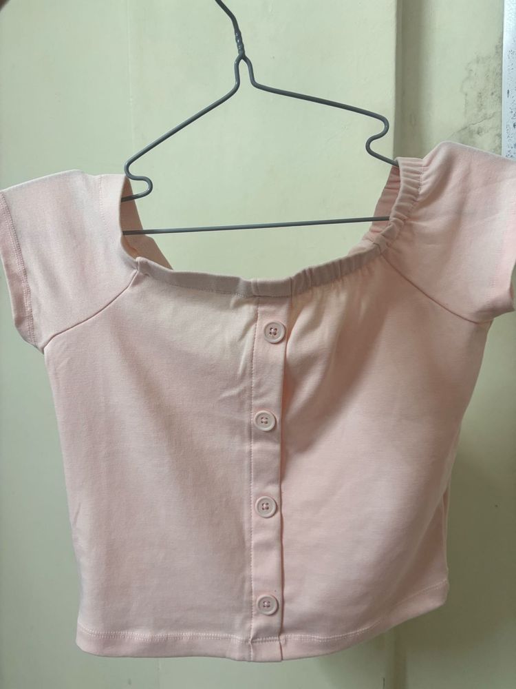 Cute Pink Button-Down Top