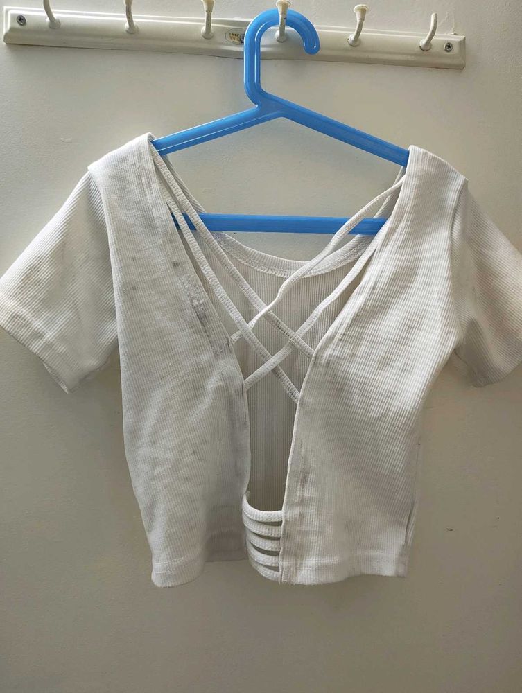 Crisscross Back Crop Top