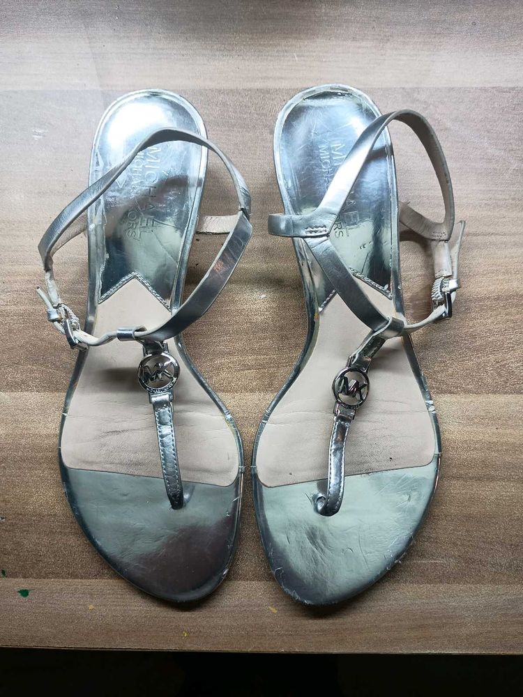 Silver Michael Kors Sandals