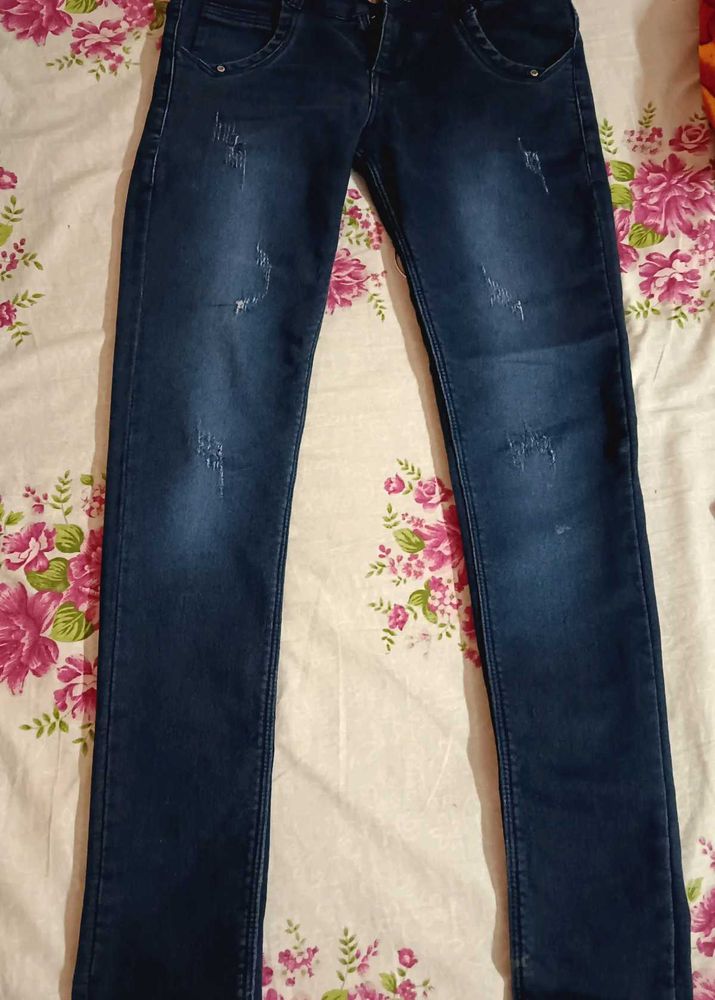 Dark Blue Denim Jeans