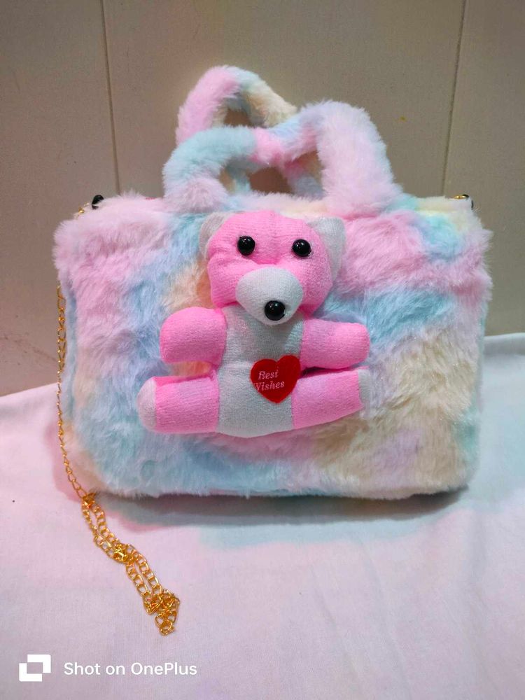 Cute Furry Bear Handbag