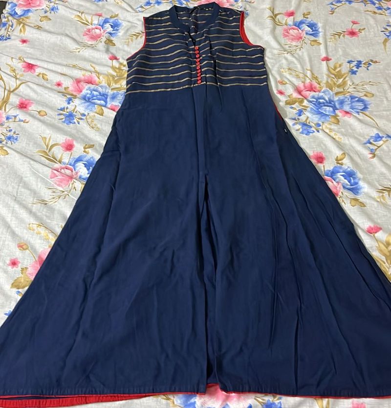 Blue A-line Kurta