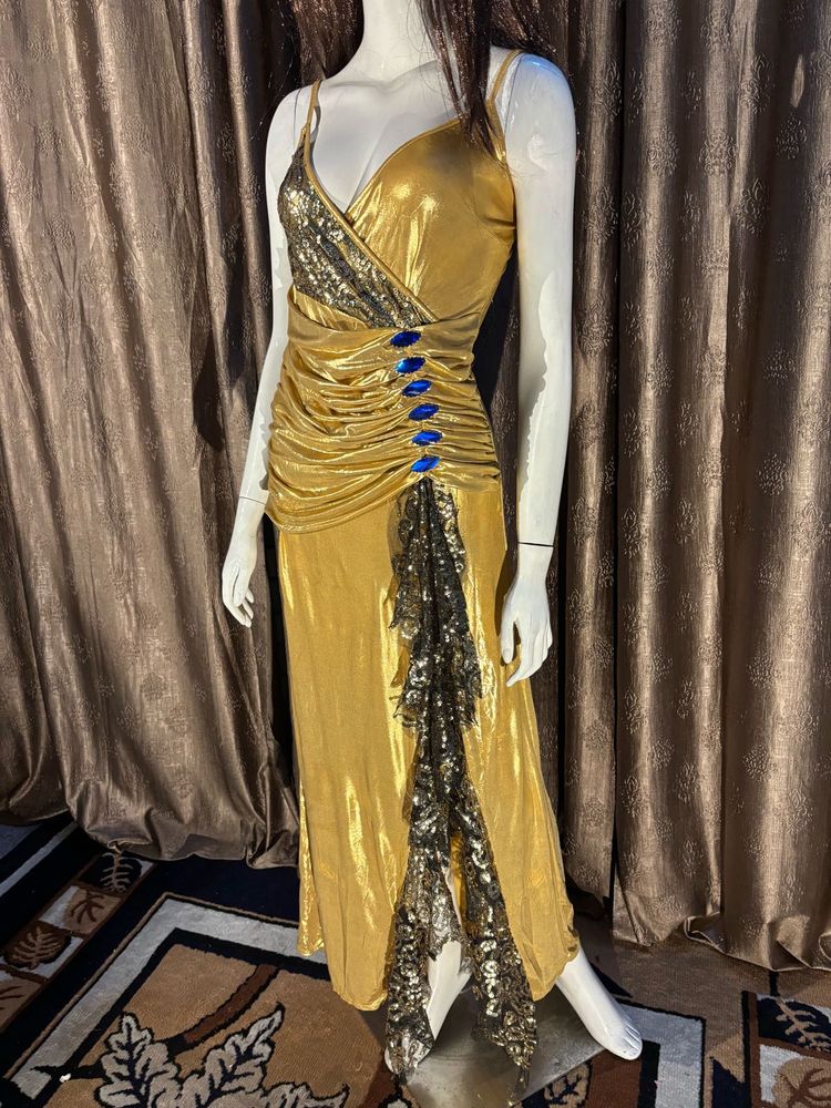 Golden Gown with Sequins