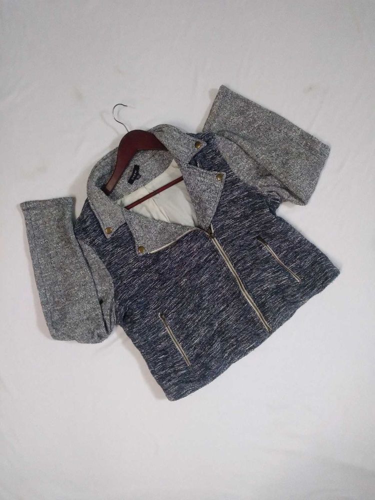 Stylish Grey Moto Jacket