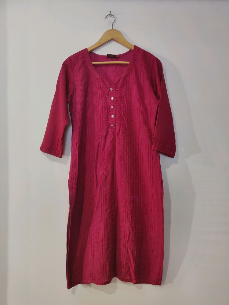 Pink Cotton Tunic Dress