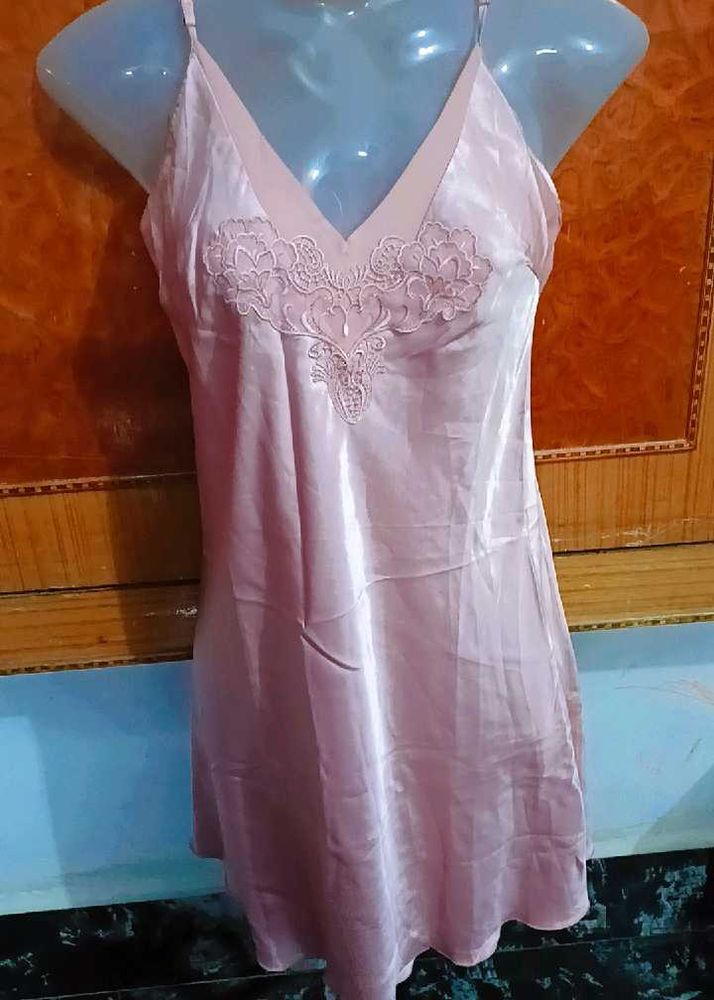 Peach Silk Chemise Lingerie