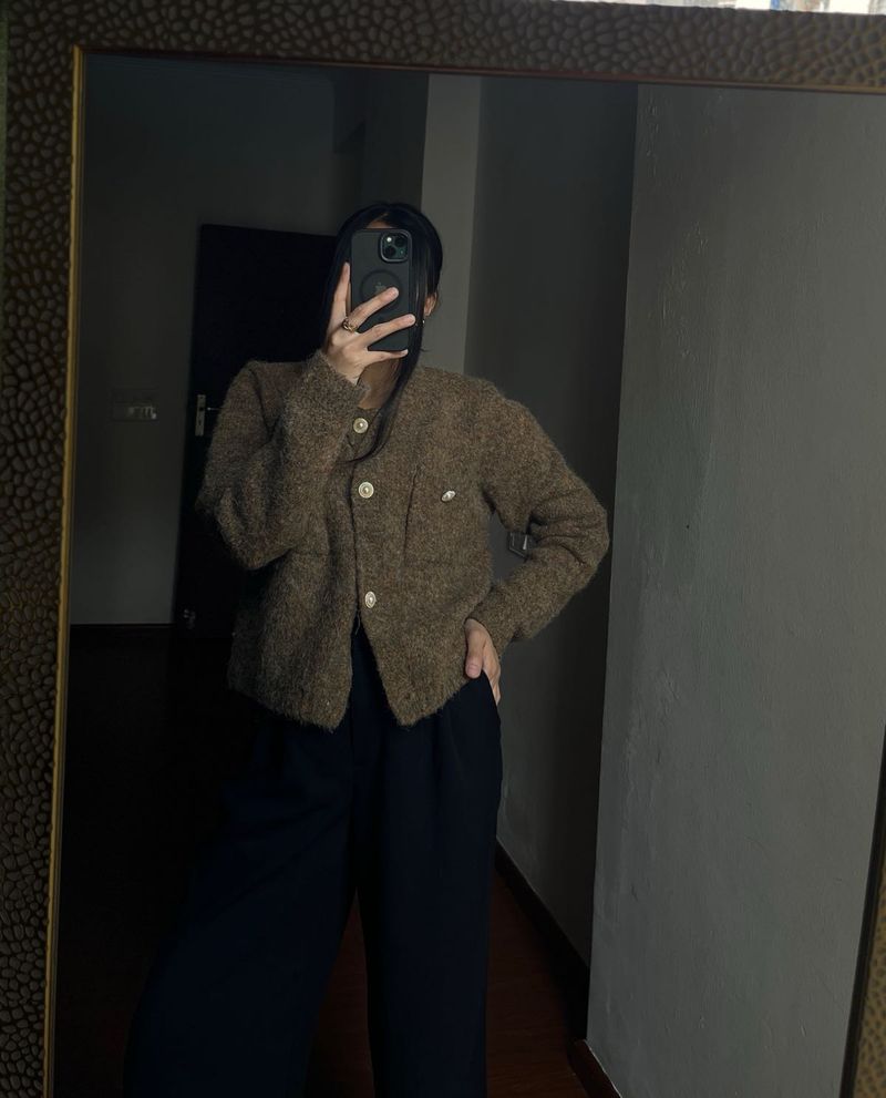 Amber Pearl Buttoned Down Cardigan