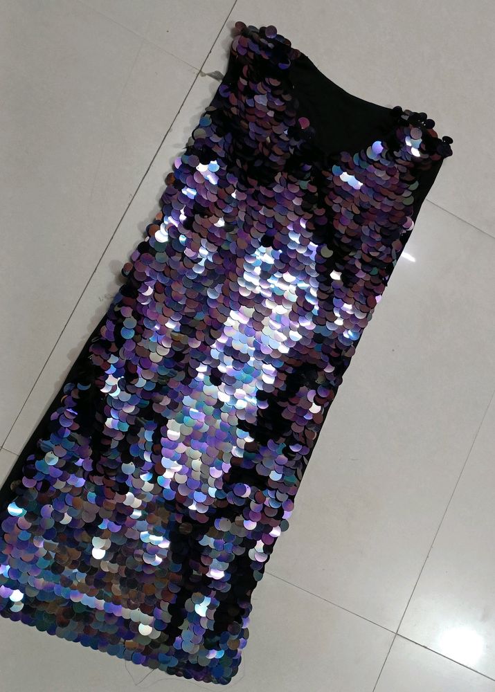 Party Dress Sequence Multicolor
