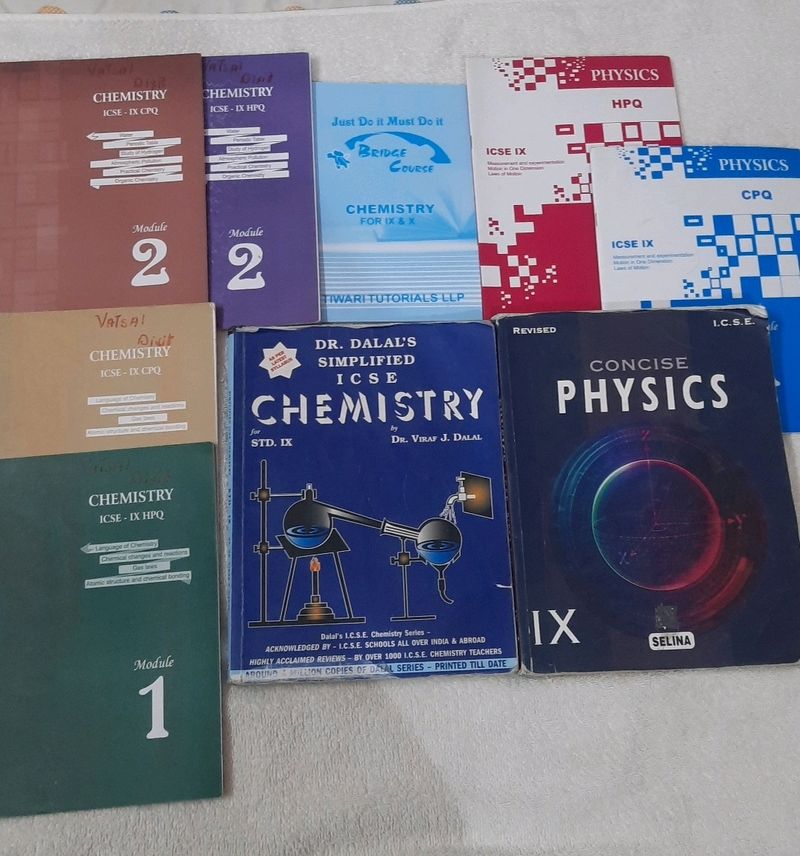 Class 9th Icse Physics Book Selina And Chemistry Book Dalal Book Icse Class 9th With Free Cpq And Hpq For Better Undertsanding, Practice And Notes
