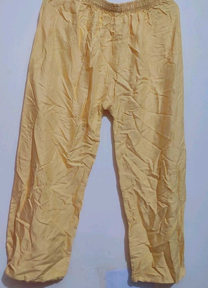 Cream Color Plazo For 30 Waist