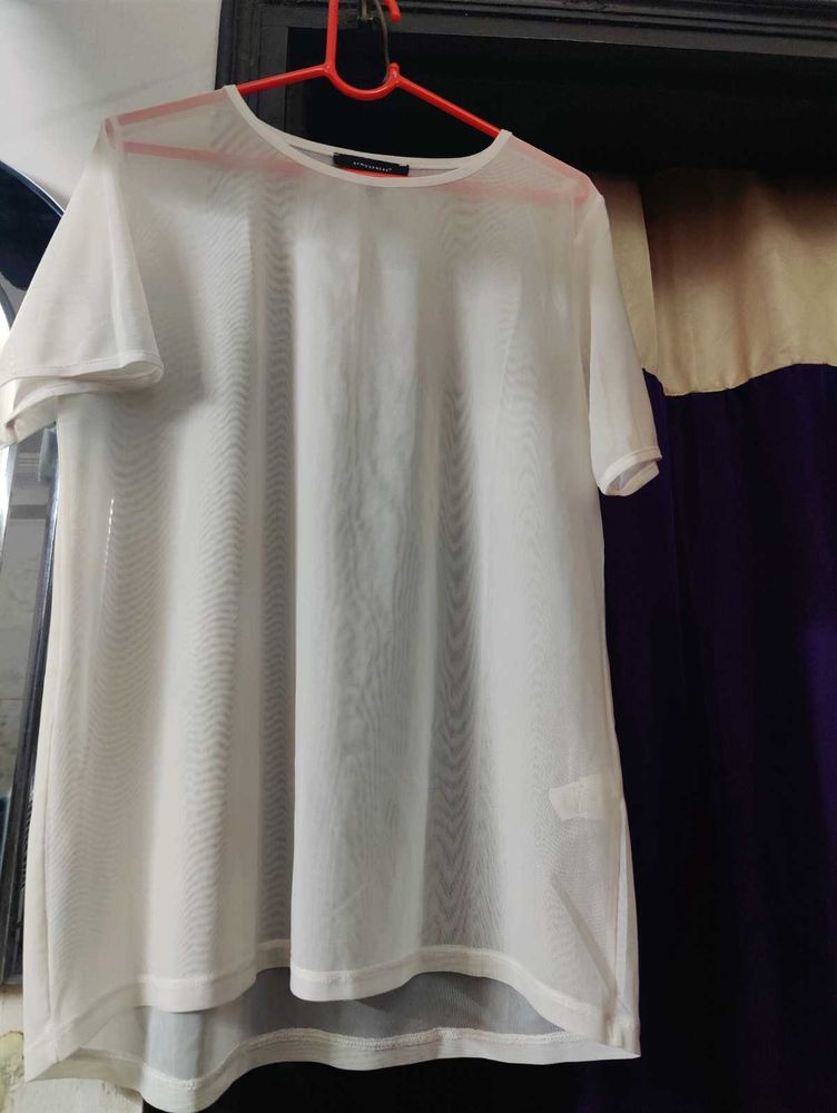 Sheer White Tshirt