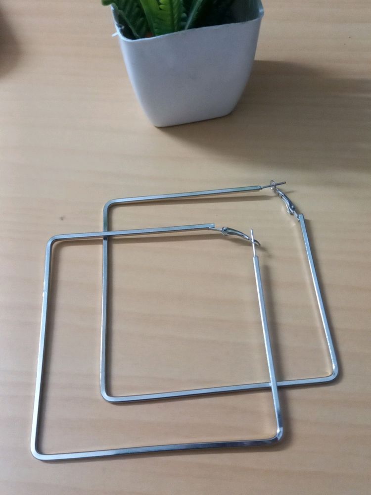 Square Shape Hoop Earrings