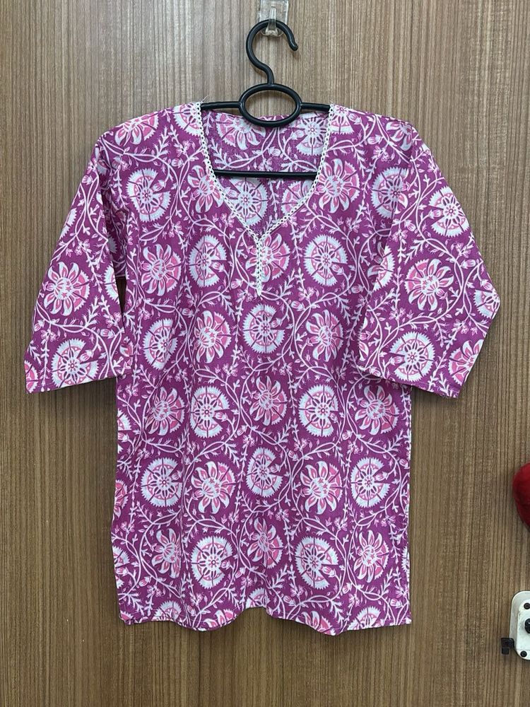 Floral Print Kurta