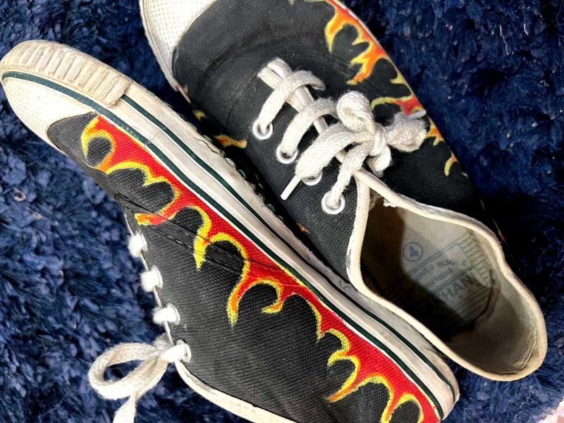 Flame Accent Sneakers