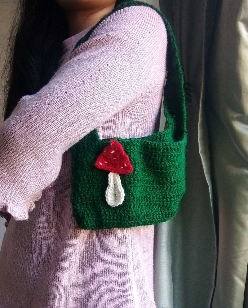 Green Crochet Handbag