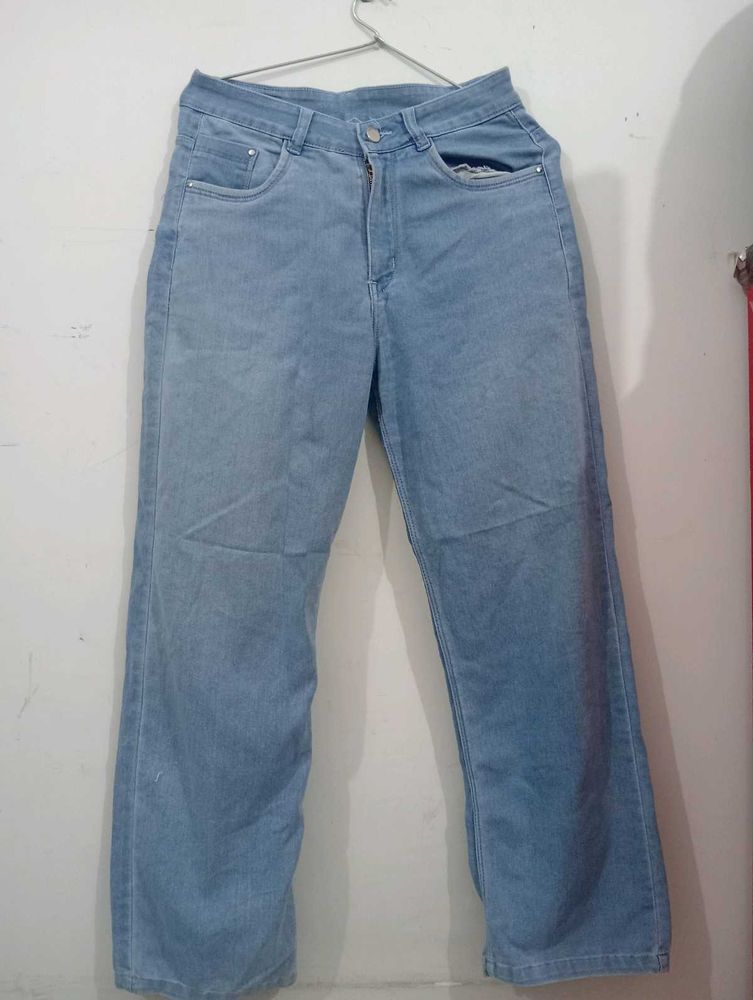 Light Wash Wide Leg Jeans