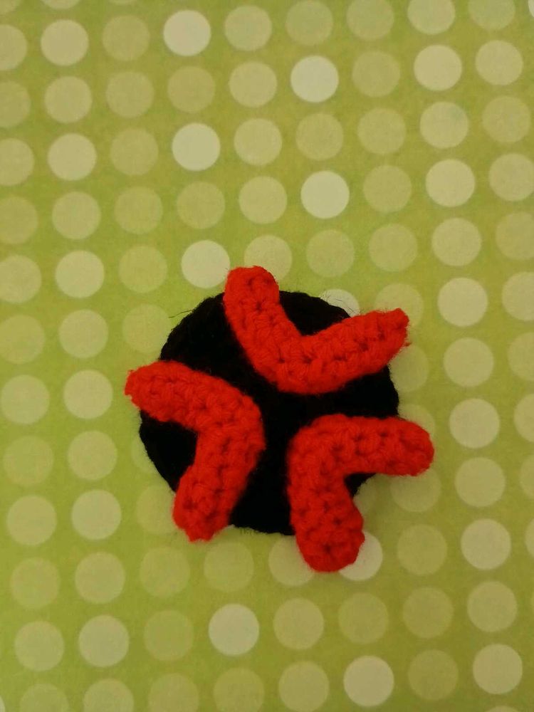 Crochet Angry Emoji Patch