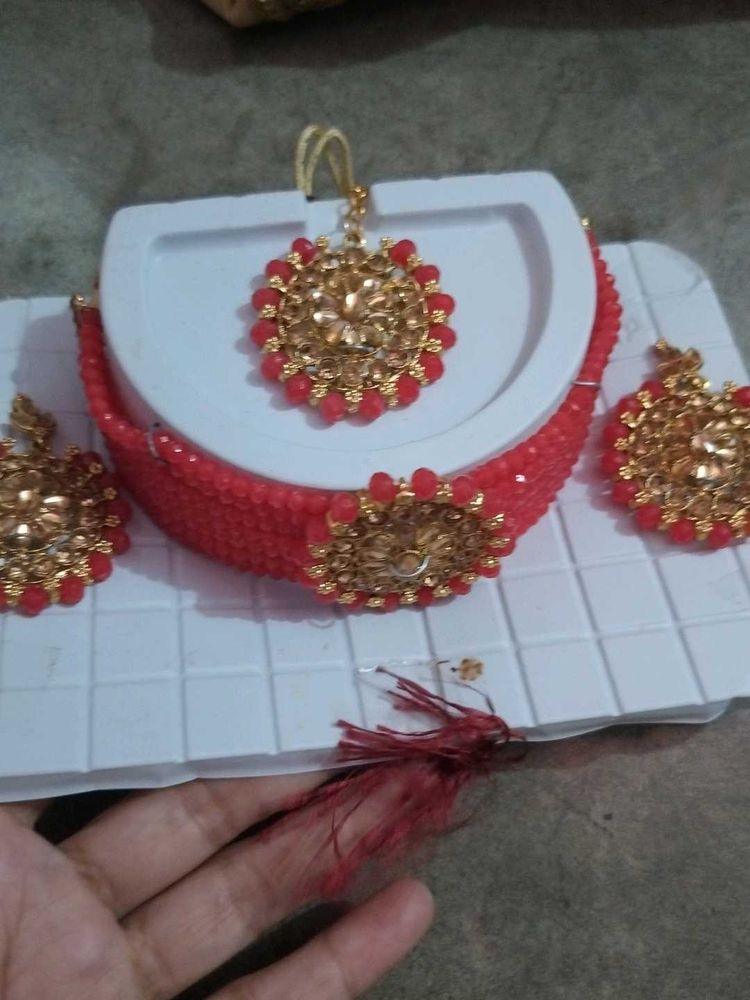 Red &amp; Gold Jewelry Set