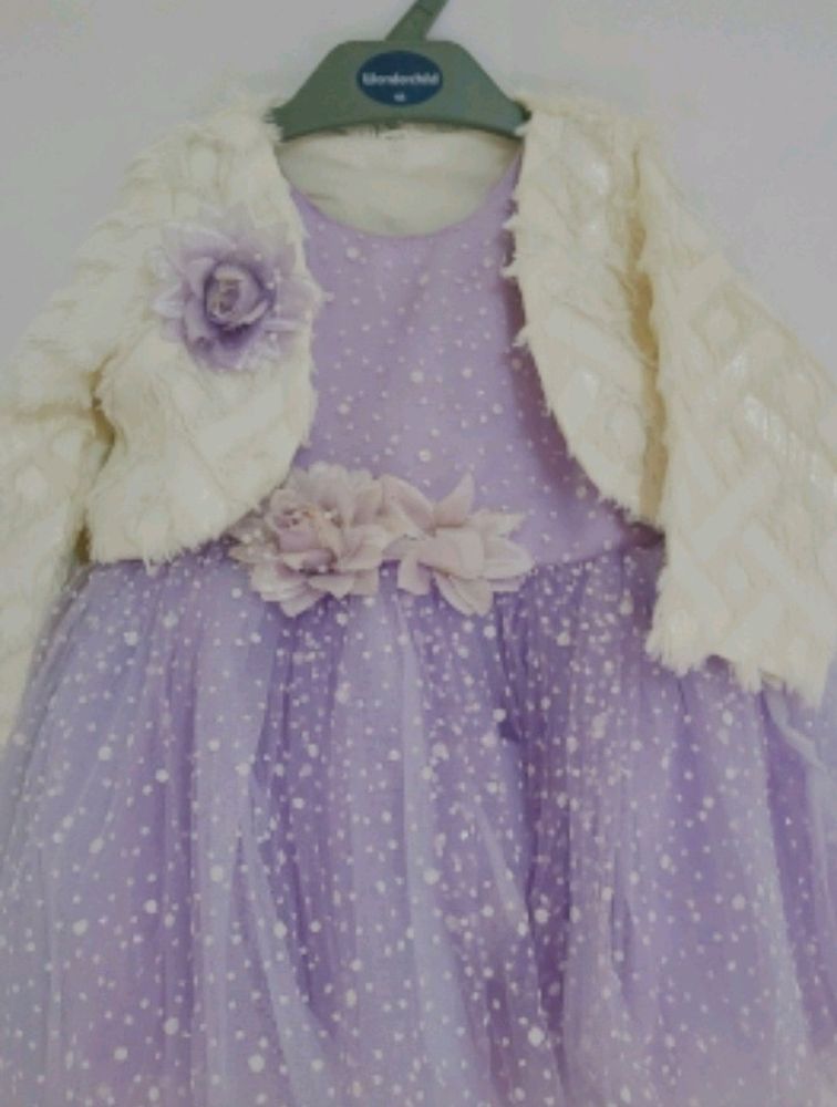 Lavender Dress with Shrug