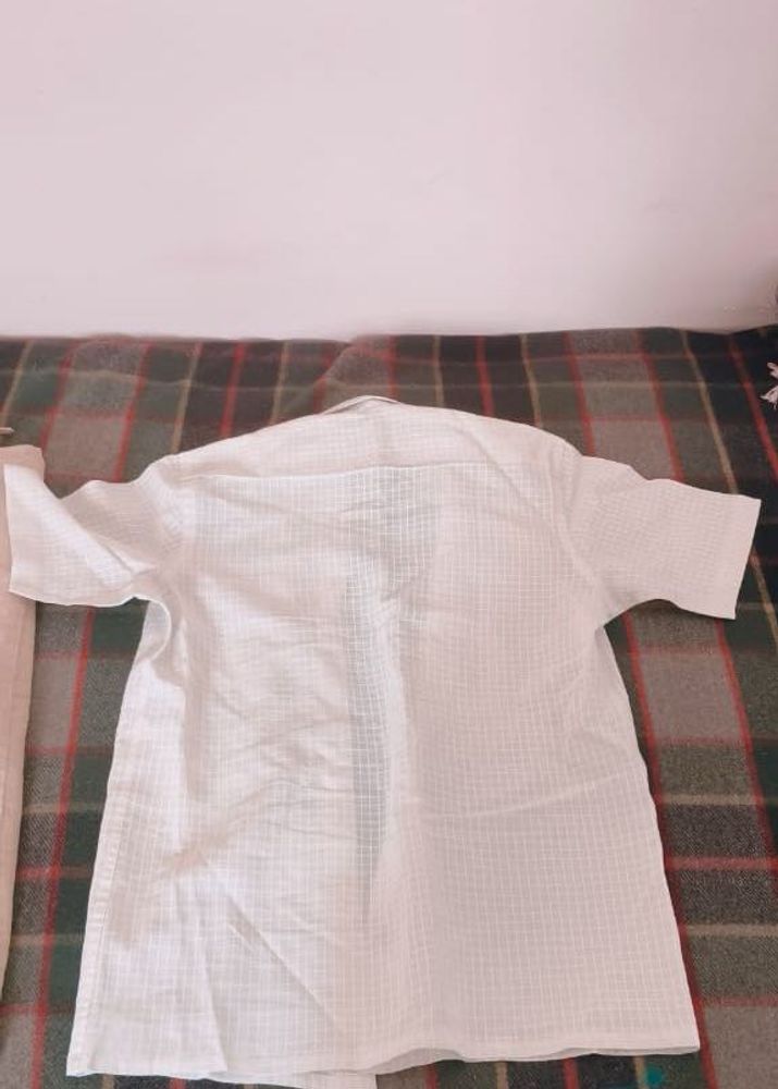 White Patterned Shirt for men’s