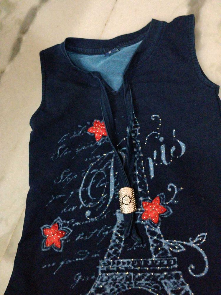 Cute Paris Print Top