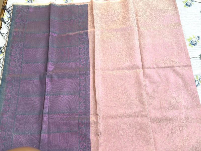 (SALE)Brand New Pastel Shade Banarasi Saree