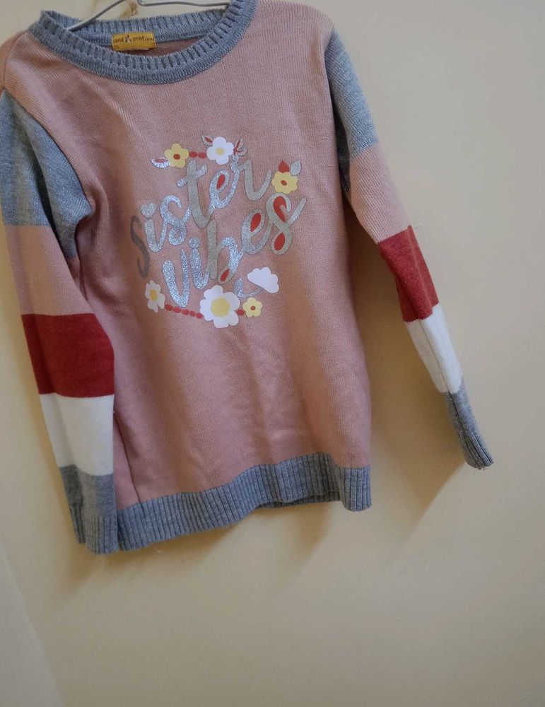 Sister Vibes Pink Sweater