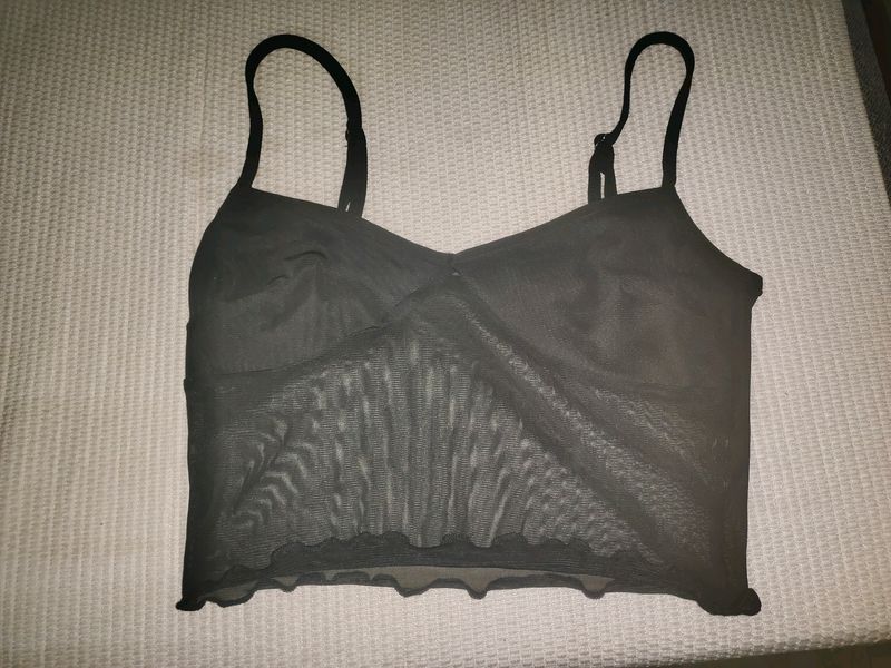 black mesh cami top