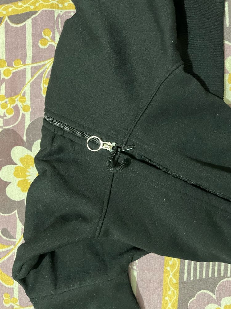 Black Zip-Up Hoodie