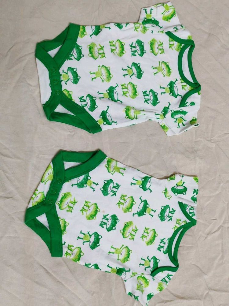 Set Of 2 - Mothercare Green Onesies