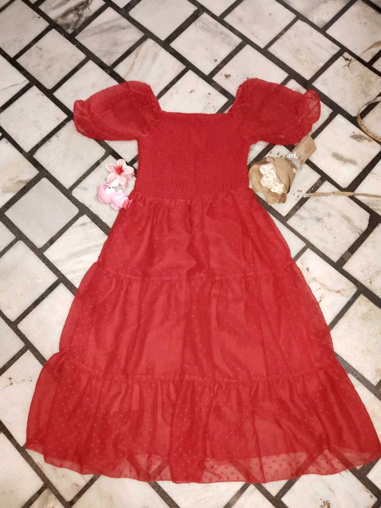 Red Tiered Dress...