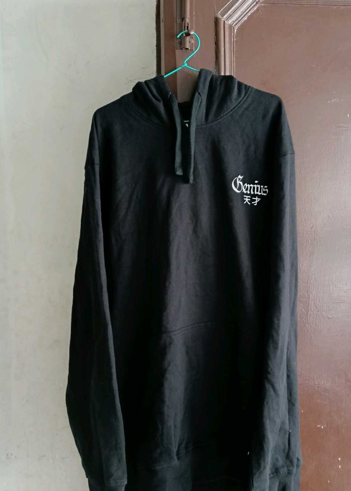 Black Premium Fleece Hoodie For Men ♻️