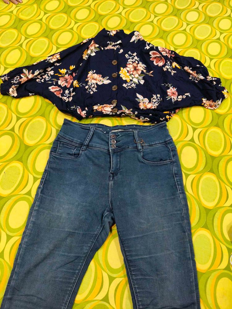 Jeans With Crop Top