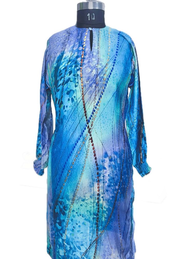 Blue Printed Kurta