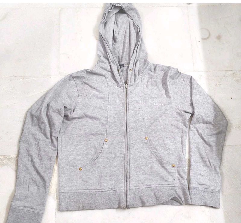 Gray Zip-Up Hoodie