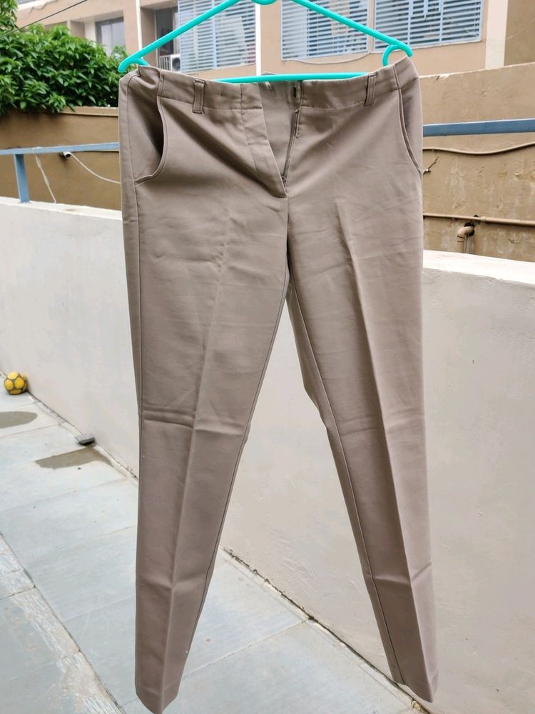 Trousers For Women (Pants, Beige Colour) 30 Waist