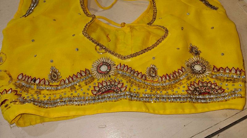 Yellow Embellished Blouse
